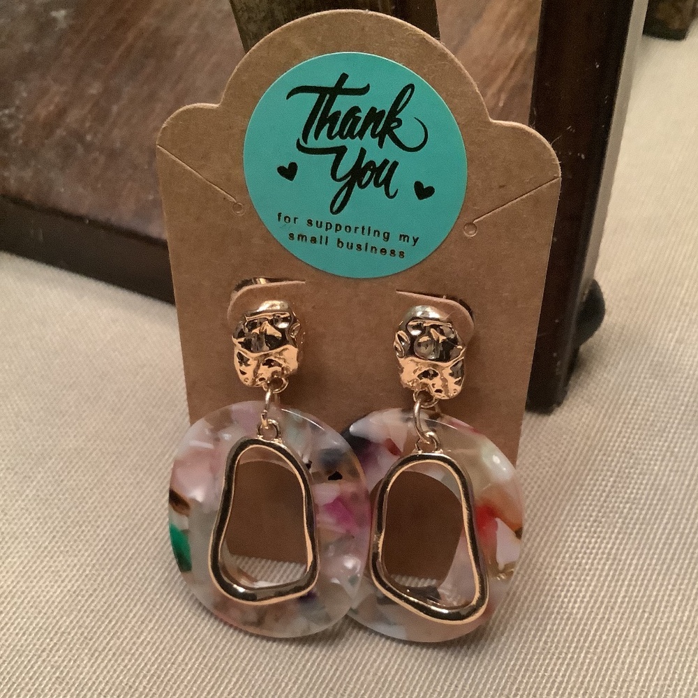 Gold Dipped multicolored Earrings